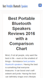 Mobile Screenshot of bestportablebluetoothspeaker.com